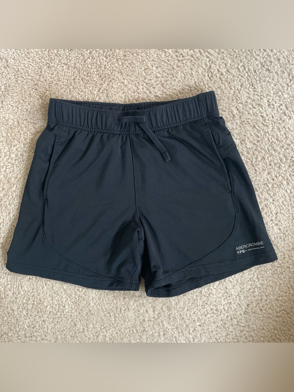 Abercrombie Kids Shorts Kids 9/10 Black YPB Athletic Drawstring Gym Running